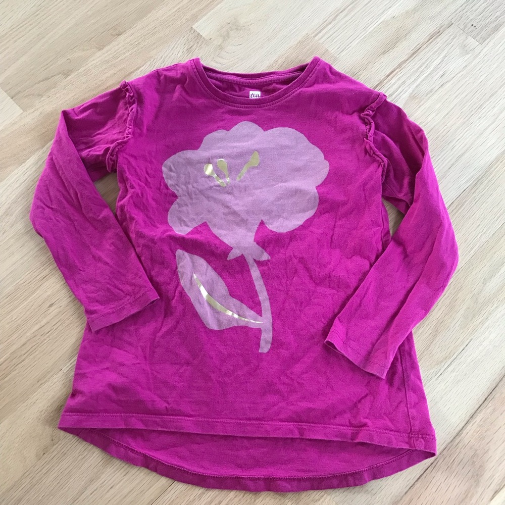 Tea Collection Long Sleeve Girls’ Tee, Sz 5